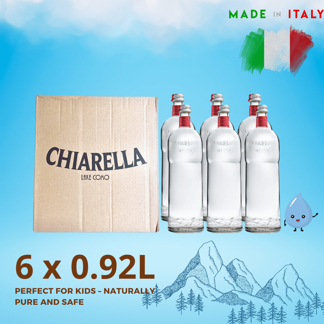 Mineral Water 0.92L*6 Glass Bottles from Italy - Chiarella - Chob Siam